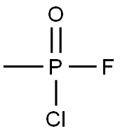 Methylphosphonic chloride fluoride Struktur