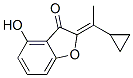 3(2H)-Benzofuranone, 2-(1-cyclopropylethylidene)-4-hydroxy- (9CI) Struktur