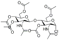 N,N'-DIACETYL-3,6,3',4',6'-PENTA-O-ACETYL-1-CHLOROCHITOBIOSIDE Struktur