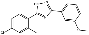 3-(4-Chloro-2-methylphenyl)-5-(3-methoxyphenyl)-1H-1,2,4-triazole Struktur