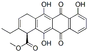 1-Naphthacenecarboxylic acid, 2-ethyl-1,4,6,11-tetrahydro-5,7,12-trihy droxy-6,11-dioxo-, methyl ester, (S)- Struktur