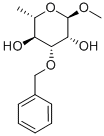 Methyl 3-O-benzyl-a-L-rhamnopyranoside Struktur