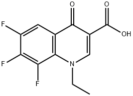 1-Ethyl-6,7,8-trifluoro-1,4-dihydro-4-oxo-2-quinolinecarboxylic acid  Struktur