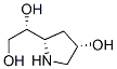 1,2-Ethanediol,1-(4-hydroxy-2-pyrrolidinyl)-,[2S-[2alpha(S*),4alpha]]-(9CI) Struktur