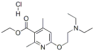 ethyl 6-(2-diethylaminoethoxy)-2,4-dimethyl-pyridine-3-carboxylate hyd rochloride Struktur