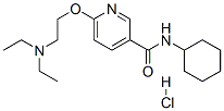 N-cyclohexyl-6-(2-diethylaminoethoxy)pyridine-3-carboxamide hydrochlor ide Struktur