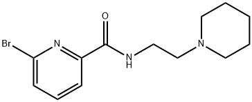 6-BROMO-PYRIDINE-2-CARBOXYLIC ACID(2-PIPERIDIN-1-YL-ETHYL)AMIDE 結構式