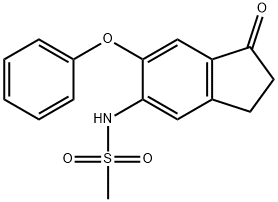 5-methylsulfonylamino-6-phenoxy-1-indanone Struktur