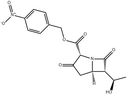 P-NITROBENZYL (2R,5R,6S)-6-[(R)-1-HYDROXYETHYL]-3,7-DIOXO-1-AZABICYCLO[3.2.0]HEPTANE-2-CARBOXYLATE Struktur