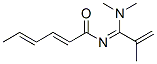 N-[1-(Dimethylamino)-2-methyl-2-propenylidene]-2,4-hexadienamide Struktur