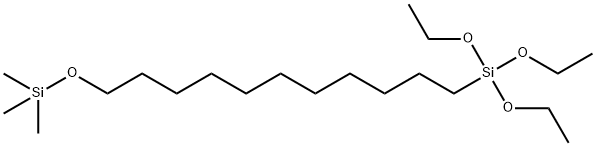 11-(TRIMETHYLSILOXY)UNDECYLTRIETHOXYSILANE Struktur