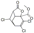 6,7,8-Trichloro-3,3a,4,5-tetrahydro-2-oxo-3,5-methanobenzofuran-7a(2H)-carboxylic acid methyl ester Struktur