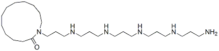 1-(19-Amino-4,8,12,16-tetraazanonadecan-1-yl)azacyclotridecan-2-one Struktur