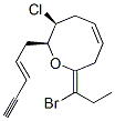 [2S,3S,5Z,8Z,(-)]-8-(1-Bromopropylidene)-3-chloro-3,4,7,8-tetrahydro-2-[(2E)-2-pentene-4-yne-1-yl]-2H-oxocin Struktur