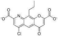 6-chloro-4-oxo-10-propyl-4H-pyrano(3,2-g)quinoline -2,8-dicarboxylate Struktur