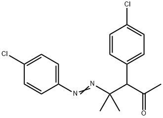 3-(4-Chlorophenyl)-4-[(4-chlorophenyl)azo]-4-methyl-2-pentanone Struktur