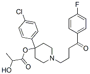 [4-(4-chlorophenyl)-1-[4-(4-fluorophenyl)-4-oxo-butyl]-4-piperidyl] 2-hydroxypropanoate Struktur