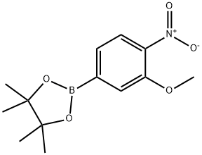 2-(3-Methoxy-4-nitrophenyl)-4,4,5,5-tetramethyl-1,3,2-dioxaborolane Struktur