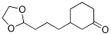 3-[3-(1,3-Dioxolan-2-yl)propyl]cyclohexanone Struktur