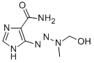 5-(3-hydroxymethyl-3-methyl-1-triazeno)imidazole-4-carboxamide Struktur