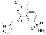 5-(aminosulphonyl)-2-methoxy-N-[(1-methyl-2-pyrrolidinyl)methyl]benzamide monohydrochloride Struktur