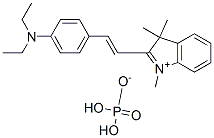 2-[2-[4-(diethylamino)phenyl]vinyl]-1,3,3-trimethyl-3H-indolium dihydrogen phosphate Struktur