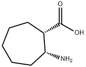 Cycloheptanecarboxylic acid, 2-amino-, (1S,2R)- (9CI) Struktur