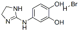 4-[(4,5-dihydro-1H-imidazol-2-yl)amino]pyrocatechol monohydrobromide Struktur