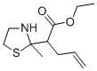 2-Thiazolidineacetic acid, 2-methyl-alpha-2-propenyl-, ethyl ester Struktur