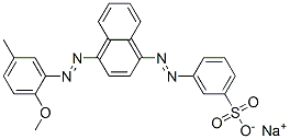 sodium 3-[[4-[(2-methoxy-5-methylphenyl)azo]-1-naphthyl]azo]benzenesulphonate  Struktur