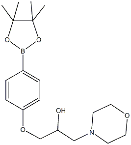 1-Morpholino-3-(4-(4,4,5,5-tetramethyl-1,3,2-dioxaborolan-2-yl)phenoxy)propan-2-ol Struktur