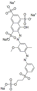 8-Hydroxy-7-[4-[m-[2-(sodiooxysulfonyloxy)ethylsulfonyl]phenylazo]-2-methoxy-5-methylphenylazo]-1,3,6-naphthalenetrisulfonic acid trisodium salt Struktur