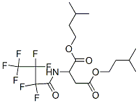 Diisopentyl 2-[(2,2,3,3,4,4,4-heptafluorobutanoyl)amino]succinate Struktur