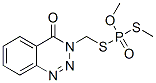 Phosphorodithioic acid, O,S-dimethyl S-((4-oxo-1,2,3-benzotriazin-3(4H )-yl)methyl) ester Struktur