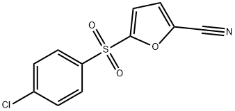 5-((4-Chlorophenyl)sulfonyl)-2-furancarbonitrile Struktur