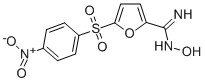 N-Hydroxy-5-((4-nitrophenyl)sulfonyl)-2-furancarboximidamide Struktur