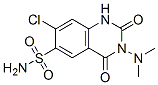 7-chloro-3-dimethylamino-2,4-dioxo-1H-quinazoline-6-sulfonamide Struktur