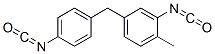 5-(p-isocyanatobenzyl)-o-tolyl isocyanate Struktur