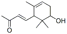 4-(5-Hydroxy-2,6,6-trimethyl-2-cyclohexen-1-yl)-3-buten-2-one Struktur