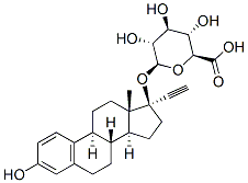 17 alpha-ethynylestradiol-17 beta-D-glucopyranosiduronic acid Struktur