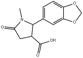 2-(1,3-BENZODIOXOL-5-YL)-1-METHYL-5-OXO-3-PYRROLIDINECARBOXYLIC ACID Struktur