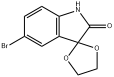 5''-BROMOSPIRO[1,3-DIOXOLANE-2,3''-INDOL]-2''(1''H)-ONE Struktur