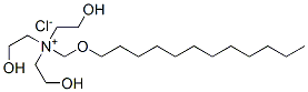 [(dodecyloxy)methyl]-tris(2-hydroxyethyl)ammonium chloride Struktur