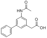 5-(Acetylamino)-(1,1'-biphenyl)-3-acetic acid Struktur