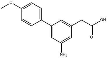 5-Amino-4'-methoxy-3-biphenylacetic acid Struktur