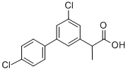 4',5-Dichloro-alpha-methyl-3-biphenylacetic acid Struktur