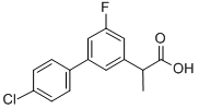 4'-Chloro-5-fluoro-alpha-methyl-3-biphenylacetic acid Struktur