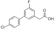 4'-Chloro-5-fluoro-3-biphenylacetic acid Struktur