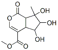 1,4a,5,6,7,7a-Hexahydro-5,6,7-trihydroxy-7-methyl-1-oxocyclopenta[c]pyran-4-carboxylic acid methyl ester Struktur