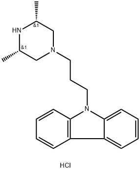 9-[3-(CIS-3,5-DIMETHYL-1-PIPERAZINYL)PROPYL]CARBAZOLE MONOHYDROCHLORIDE Struktur